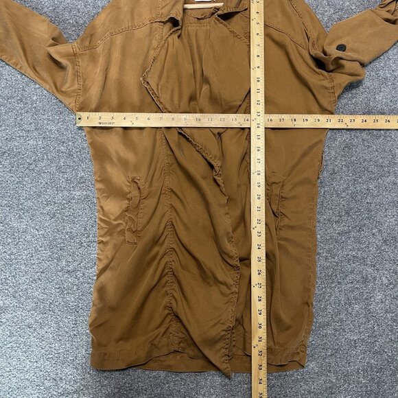 Mango Casual Womens Open Front Bronze Lightweight Jacket With Tab Sleeves XS - Picture 5 of 5